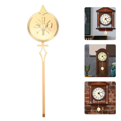 Durable Metal Pendulum Replacement For Wall Clocks And DIY Timepiece Projects, compact 0.31 x 1.5 inch gold pendulum