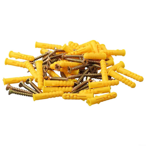 Heavy Duty M6x30mm Expansion Screws Wall Anchors 40Pcs Zinc Plated Carbon Steel For Drywall Masonry Concrete Ultra Secure Mounting