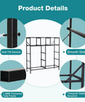 Dope Nine Drawer Black Dresser For Bedroom And Closet Organizer With Solid Multifunctional Storage Tower showcasing anti-tilt device and smooth slide.