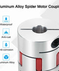Close-up of aluminum alloy spider motor coupler, illustrating anti-rust, anti-corrosion, and waterproof properties.