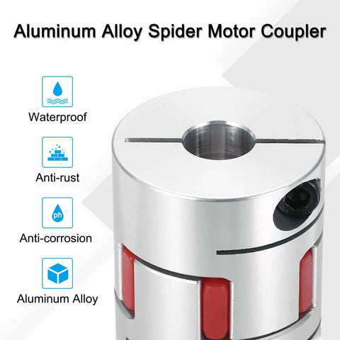 Close-up of aluminum alloy spider motor coupler, illustrating anti-rust, anti-corrosion, and waterproof properties.