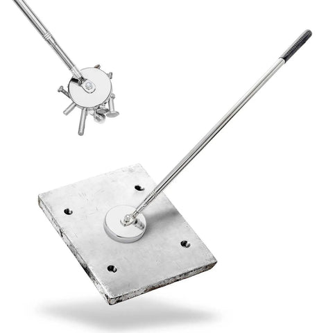 Heavy Duty 100 Pound Magnetic Pickup Tool With Stainless Steel Handle Industrial Strength Magnet Sweeper For Nails Screws Bolts And Metal Debris In Garage Workshop And Construction Sites