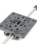 Close-up of 200mm 4080U Z Axis Screw Slide Table Linear Actuator Kit, metal construction for CNC routers, showing detailed screw plate design.