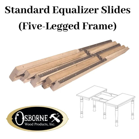 Heavy Duty Wooden Table Extension Slides For Big Boy Dining Tables Smooth Gliding Track Pair Fits Up To Eighty Inch Tops laid out on a surface.