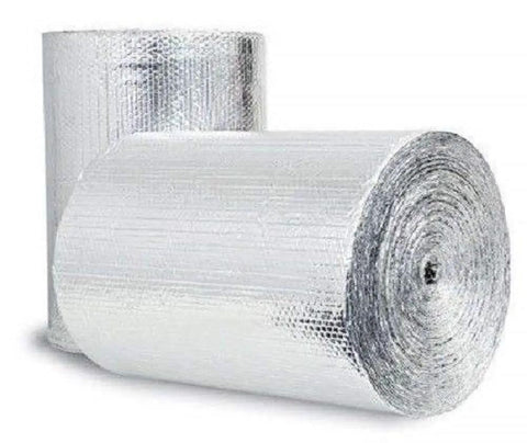 Double Sided Reflective Aluminum Foil Insulation Roll For Heat Shield And Radiant Barrier, 16 Inch By 25 Foot, close-up view