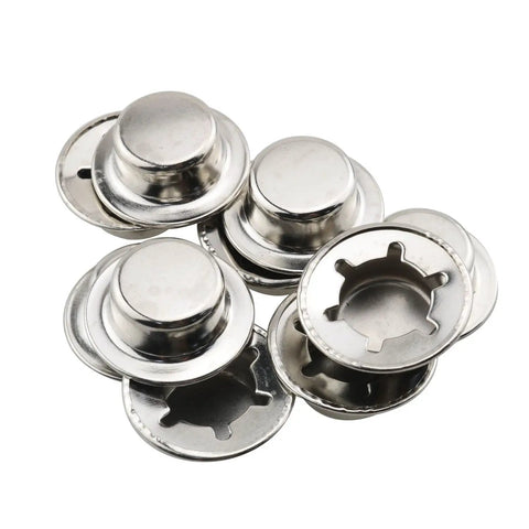 Hella Tough Pack Of 6 Axle Push Nut Fasteners With Spring Steel Body Zinc Plated Silver Finish Dang Durable Coating Keeps Your Wheelbarrow Rig Lawn Mower Deck And Rolling Bin Caster Wheels Rolling Smooth