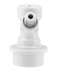 White gas inlet for Ball Lock Liquid Disconnect Kit For Homebrew Kegs, 1 Quarter MFL Thread Outlet, easy lever operation, stainless swivel nuts.