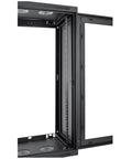 Interior view of Heavy Hitter 21U Wall Mount Server Cabinet With Clear Acrylic Window and Locking Steel Front.