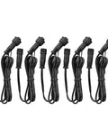 Heavy Duty Waterproof Extension Cord 3.3 Feet IP67 with six black cables and watertight plugs for outdoor use.