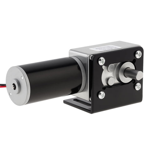 12V DC Worm Gear Motor 12 RPM Self Locking Mini Gearbox With Bracket High Torque Permanent Magnet Reduction Motor D Shaft