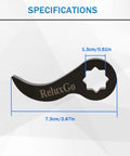 Pry Bar Wrench Adapter Head For Half Inch Drive Ratchets, 7.3cm long, 8-point profile, adjustable angle crowbar attachment.