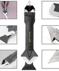 All In One Silicone Caulking Tool Kit with Stainless Steel Head Grout Remover and Sealant Applicator details displayed