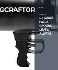 Heavy Duty Pneumatic Strap Launcher For Flatbed Trucks, air powered winch tool grip and quick connect fitting close-up view.
