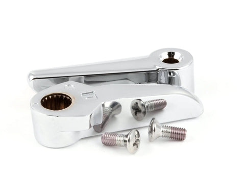 B9K Lever Handles for Faucets, Chrome Plated Metal With Red And Blue Indexes, Includes Two Screws, Six Pack, Fits Eterna Compression