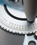Close-up of angle scale on Heavy Duty Miter Gauge With Aluminum Alloy Build For Table Saw And Router Do It All Woodworking Sled Stop System