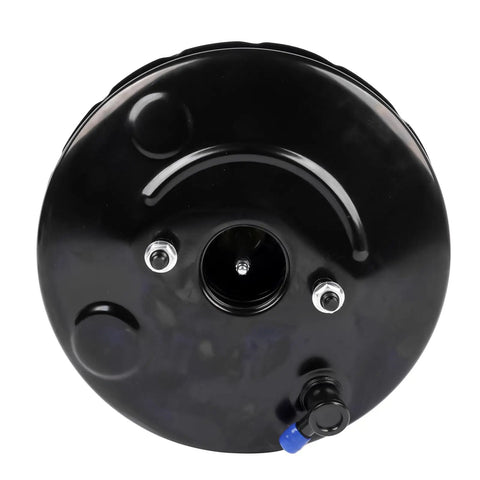 Top Shelf Power Brake Booster Bolt-On Replaces 5474431 For Chevy Silverado Sierra GMC Cheyenne black round booster top view