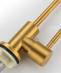 Close-up of NYTFHMS Drinking Water Filter Taps Kitchen Sink, Purifier Faucet, Stainless Steel Gold 1/4 with brass body.