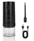 Lightning Fast Portable Electric Coffee Grinder With Smooth Ceramic Burr And 38 Adjustable Grind Settings Charges On The Fly For Fresh Daily Brews That Hit Different with USB charger and brush.