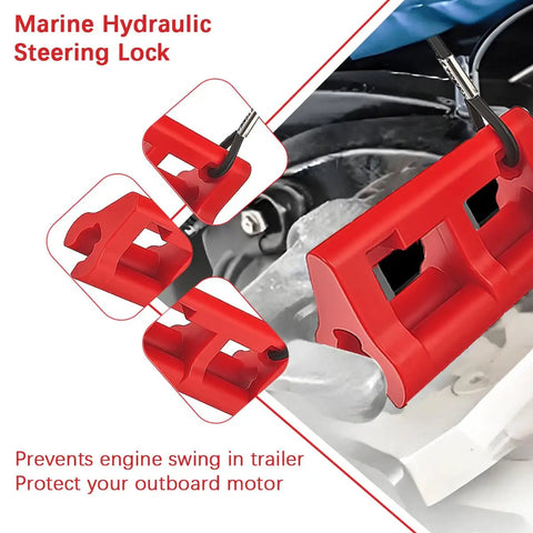 Hydraulic Steering Lock 4 Inch Steer Stop For Outboard Motors Universal For Trailering Or Transport Keeps Steering From Swinging