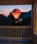 Patriotic Pop-Up Hot Air Balloon Solar Lantern With LED Light Weather-Resistant Metal And Polyester Outdoor Decor For Patio