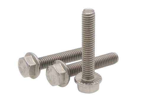 Genuine 304 Stainless Steel Hex Flange Bolts 5 16 By 18 X 1 3 4 Inch Fully Threaded Flanged Hex Head Screws Tough As Nails For Decking Fencing And Machine Assembly Heavy Duty Real Deal 10 Piece Set