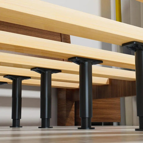 Two Pack Adjustable Bed Frame Support Legs Heavy Duty Load Bearing Composite Furniture Feet under wooden slats