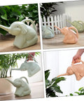 Set of 3 Animal Shaped Watering Cans With Long Nose Spout And Ergonomic Handle For Indoor And Outdoor Plant Care Refillable Eco Friendly Garden Tools In Assorted Green Pink Blue, plastic