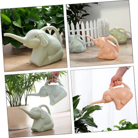 Set of 3 Animal Shaped Watering Cans With Long Nose Spout And Ergonomic Handle For Indoor And Outdoor Plant Care Refillable Eco Friendly Garden Tools In Assorted Green Pink Blue, plastic