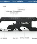 3 Pack Keychain Multi Tool Wrench Ruler Bottle Opener For Men Compact Metal Pocket Gadget with hex wrench and screwdriver.
