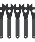 Five Piece Bike Cone Wrench Set 13, 14, 15, 16, 17 Mm Slim Open End Spanners For Wheel Hub Repair Bearing Adjustment Axle Nut Removal