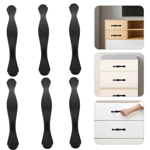 Black Kitchen Cabinet Hardware Pulls 10 Pack Modern Drawer Handles Replacement for Cabinets Furniture Cupboards and Doors Sleek Boss Pulls for Dressers and Cabinet Doors