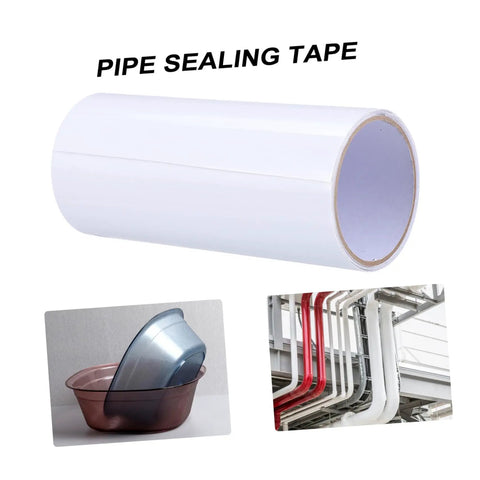 Roll of flexible waterproof mending tape for pipes and leaks quick repair sealing tape for water buckets and umbrellas shown