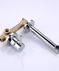 Wall Mount Bathroom Faucet For Sink Modern Chrome Single Handle Brass Valve Built To Last With Solid Brass Construction