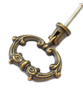 Close-up of Bronze Drawer Ring Pulls Set Of 8 With Screws Single Hole Vintage Antique Style Handles for furniture