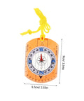 Trail Ready Orienteering Compass With Multi Function Built In Ruler Pointer And Luminous North in orange with yellow string.