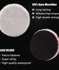 Waffle Foam Buffing Pads 6 Inch Kit 7 Pcs showcasing microfiber pad and black velcro for car polisher DA RO GA compatibility.