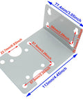 Heavy Duty Water Filter Housing Bracket For 10 Inch And 20 Inch Metal Mounting Frame with dimensions labeled