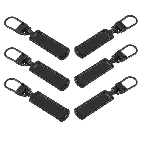 Image of Six Pack Zipper Pull Replacement Kit Universal Zipper Tags Cord Pulls For Purses Jackets Backpacks Boots Coats Suitcases