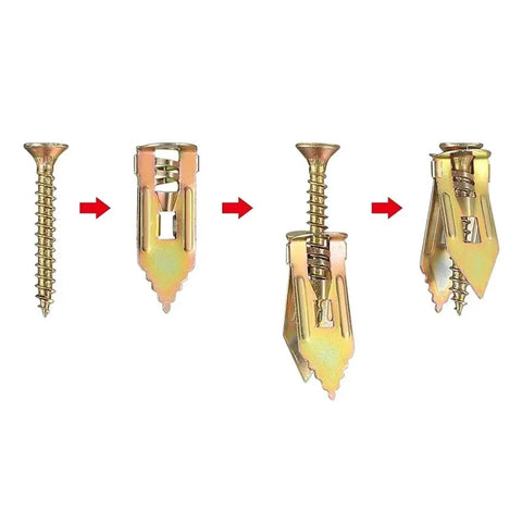 300 Piece Self Drilling Drywall Anchors With Screws Kit Heavy Duty Metal Wall Anchors Set Includes 12x30mm And 12x35mm Sizes.