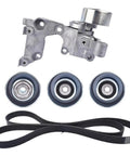 Premium Drive Belt Tensioner Idler Pulley Kit Fits Tacoma Tundra Fj 2007 2008 2009 Fixes Slow Noise And Slack Problems Fast To Keep Engine Running Smooth Like Butter Without Breaking Down Gives Peace Of Mind. Toyota belt tensioner kit with pulleys and serpentine belt