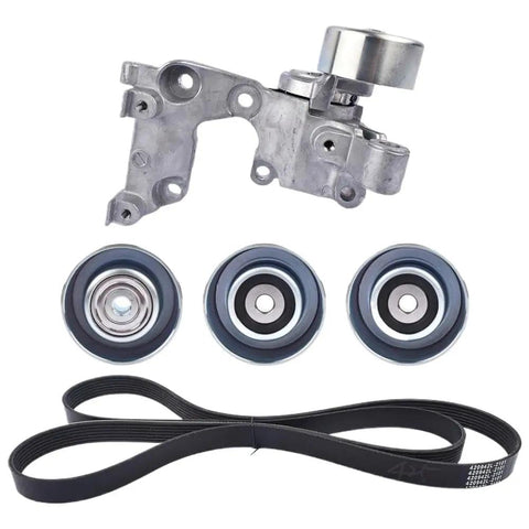 Premium Drive Belt Tensioner Idler Pulley Kit Fits Tacoma Tundra Fj 2007 2008 2009 Fixes Slow Noise And Slack Problems Fast To Keep Engine Running Smooth Like Butter Without Breaking Down Gives Peace Of Mind. Toyota belt tensioner kit with pulleys and serpentine belt