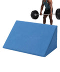 Arm Curl Pad Cushion For Barbell Workouts, Pressure Resistant Sponge Core, 50x25x20cm, blue cushion with barbell lifting scene