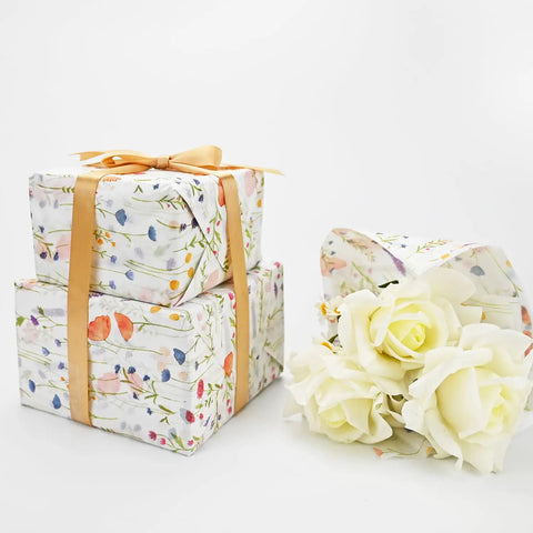 Flower Gift Wrapping Tissue Paper Set 100 Sheets Eco Friendly Recyclable Greenery Botanical Design For Weddings Birthday Showers