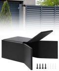 Heavy Duty Steel Slide Gate End Catch With Two Inch Receiver For Slick Sliding Gate Operation And Secure Yard Fence Alignment Built Damn Tough For Everyday Outdoor Use Without Any Fuss Or Hassle At All, black with mounting screws