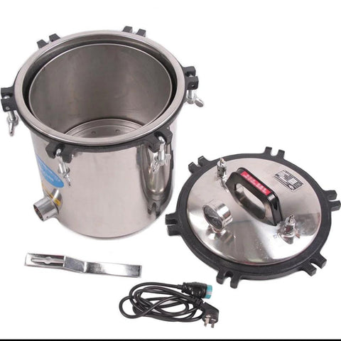 OLizee electric autoclave steam sterilizer, 4.7 gal, stainless steel shell with lid and power cord