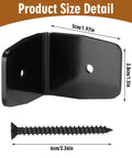 Heavy Duty Black Rafter Clips And Hurricane Brackets With Screws, Tough As Nails Galvanized Steel Beam Ties, 50 Piece Kit size detail with screw included.