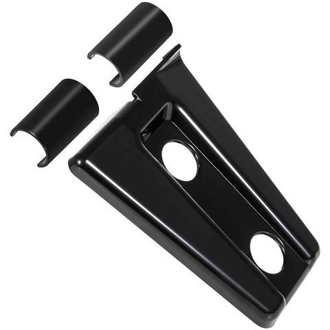 Jeep Wrangler JK/JKU door hinge cover trim set, black, 8 pieces with end caps