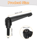 Two Pieces M8 X 20mm Adjustable Knob Handles With Male Thread Push Button Ratchet Quick Release Locking Rotating Bolt Size Details