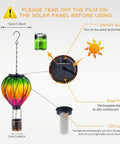 Diagram showing Colorful Solar Hot Air Balloon Lantern With Realistic Flickering Flame For Outdoor Waterproof Hanging Light