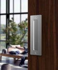 Installed 7 Inch Stainless Barn Door Finger Pull Set 2 Pack Heavy Duty Modern Invisible Handle With Flat Bottom For Easy Install